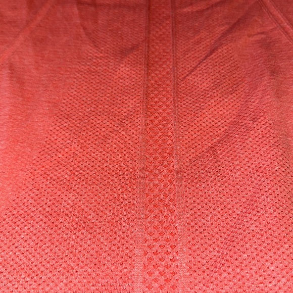 Lululemon Run Swiftly Tech Salmon/Pink/Orange Turtleneck Long Sleeve Shirt - Picture 10 of 11